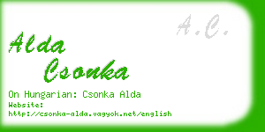 alda csonka business card